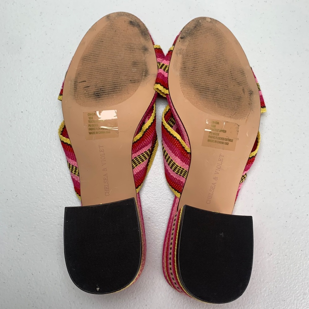 Chelsea & Violet Gia Knot Slip On Mules Size 10 - Picture 8 of 9